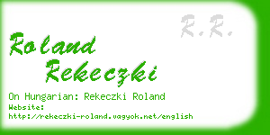 roland rekeczki business card